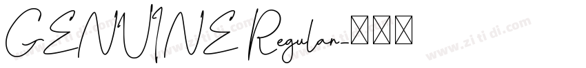 GENUINE Regular字体转换